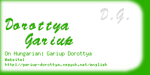 dorottya gariup business card
